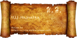 Ujj Hajnalka névjegykártya