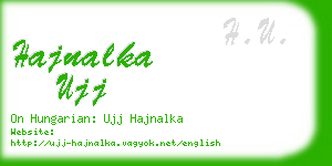 hajnalka ujj business card